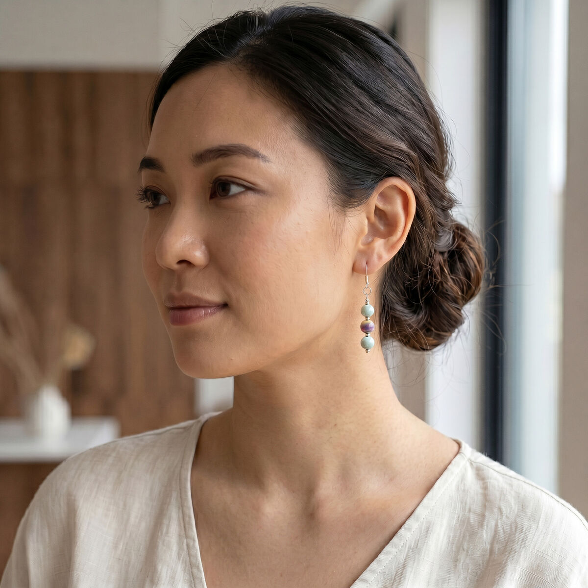 Alashan Agate Drop Earrings 4