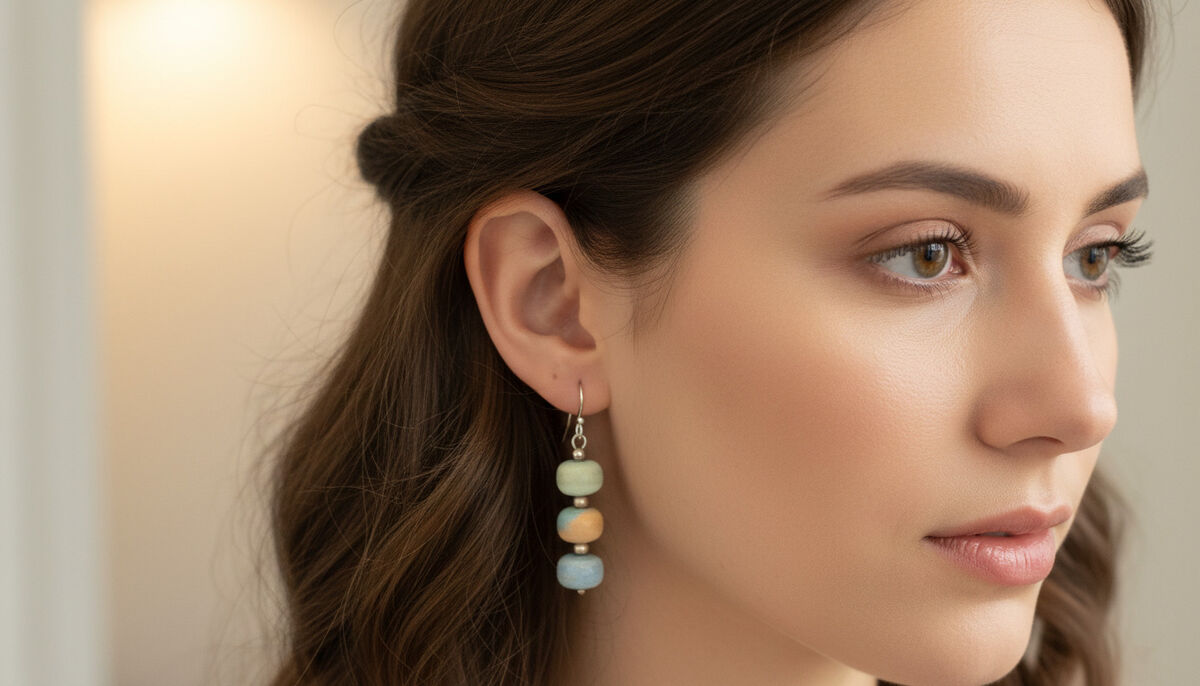 Alashan Agate Drop Earrings