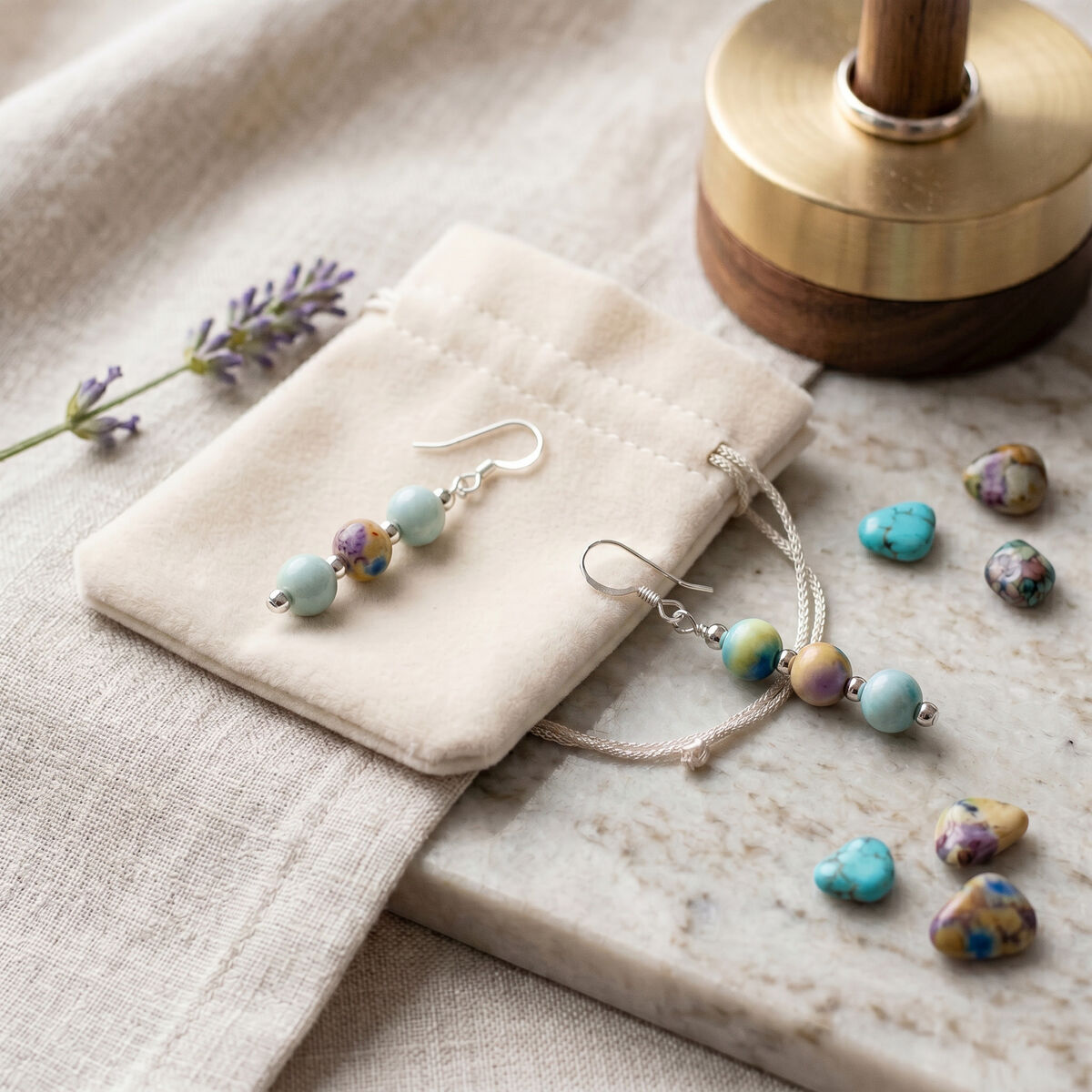 Alashan Agate Drop Earrings 2