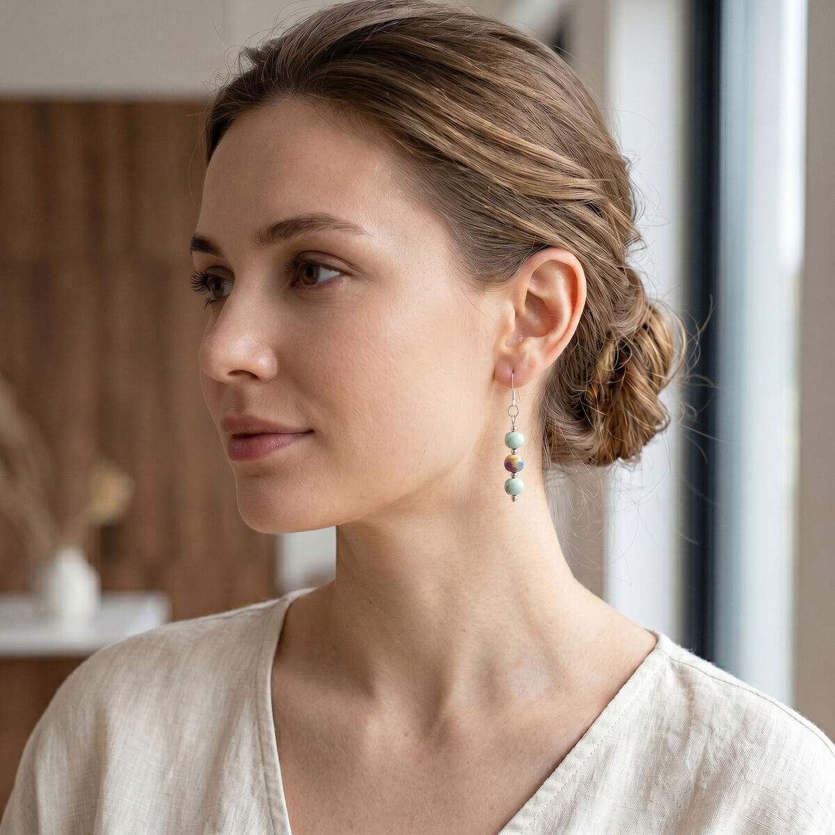Alashan Agate Drop Earrings 3